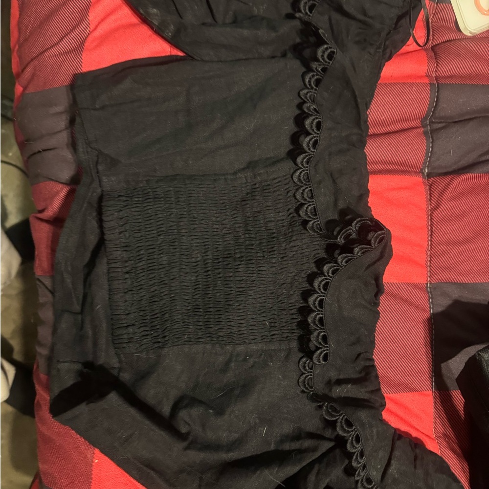 Black Lace Trim Top